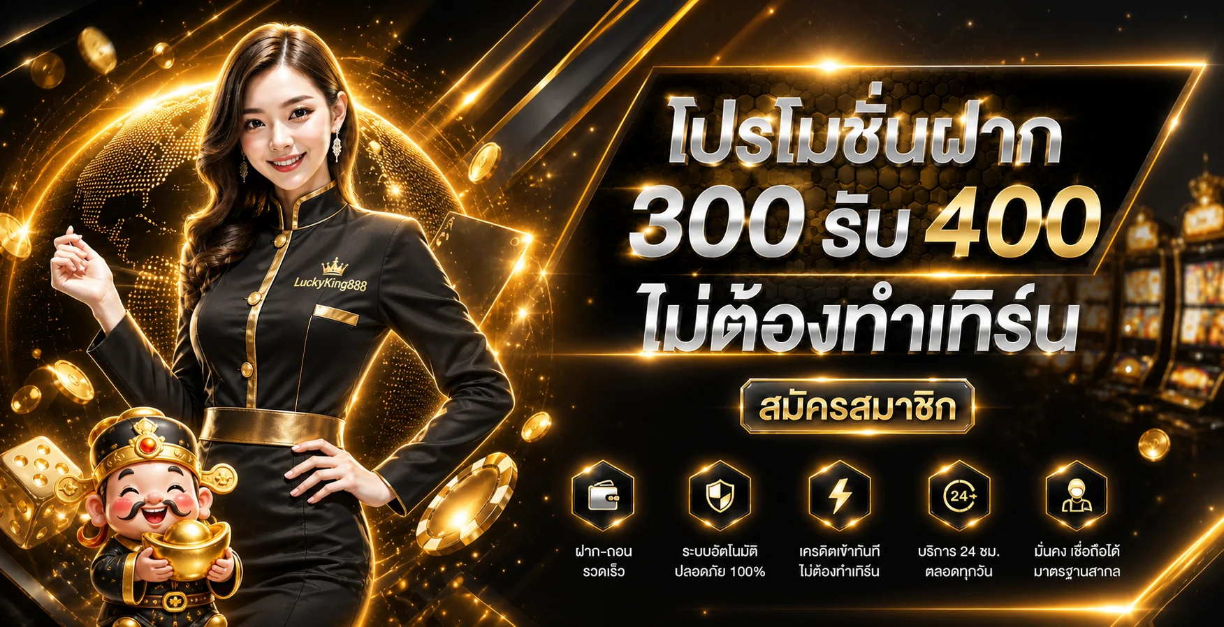 LuckyKing888 ทางเข้า สมัคร และเกมสล็อตครบในเว็บเดียว